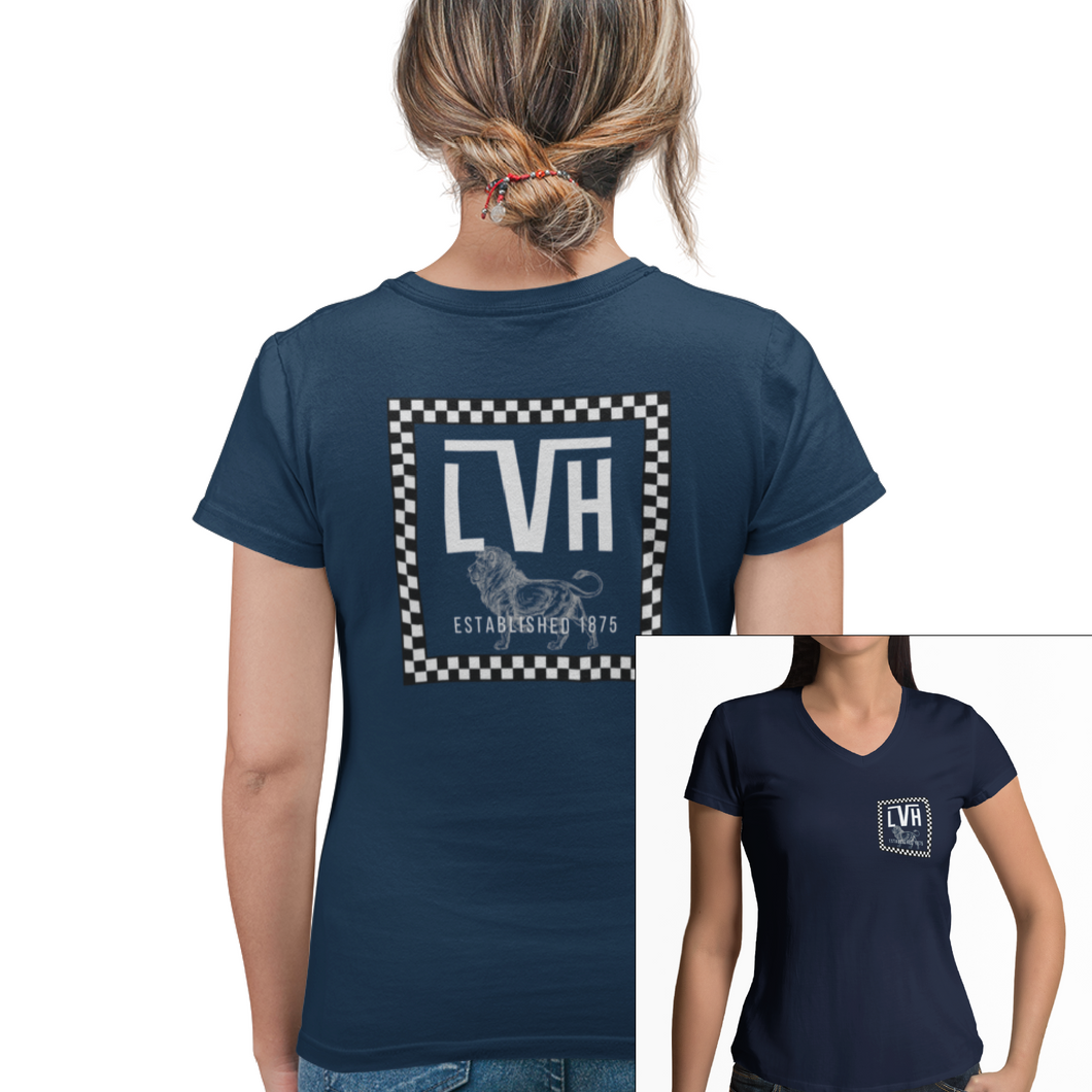 Women's LVH Checkered - V-Neck