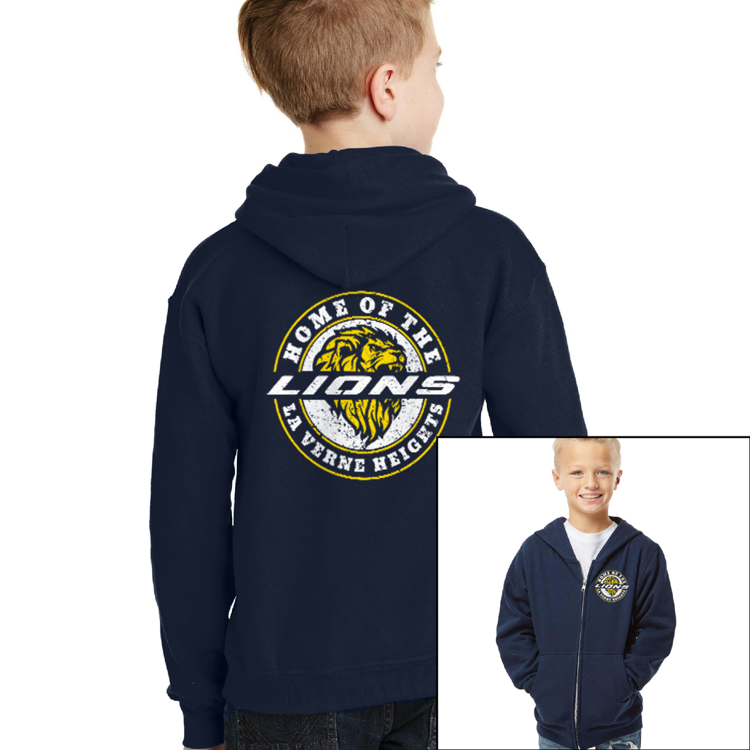 Youth La Verne Heights Lions - Zip-Up Hoodie